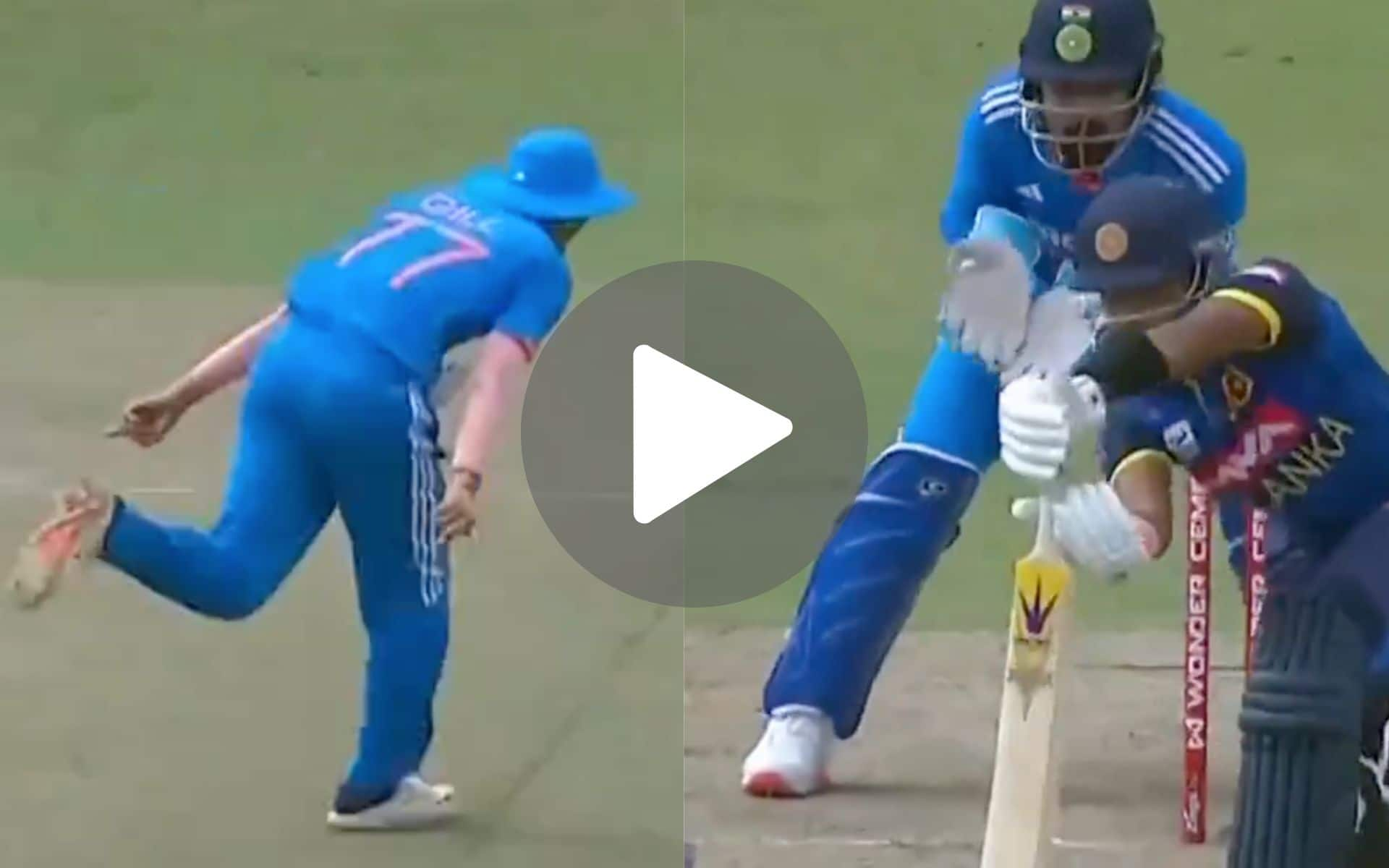 [Watch] Shubman Gil's Low Running Grab Steals The Show During IND-SL 1st ODI